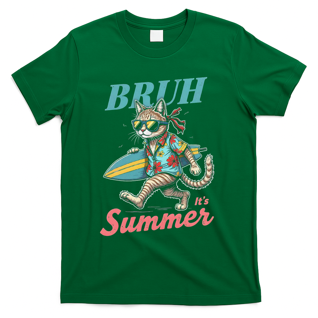 Cool Funny Cat In Shades Bruh Its Summer Surfboard Vacation product image 4