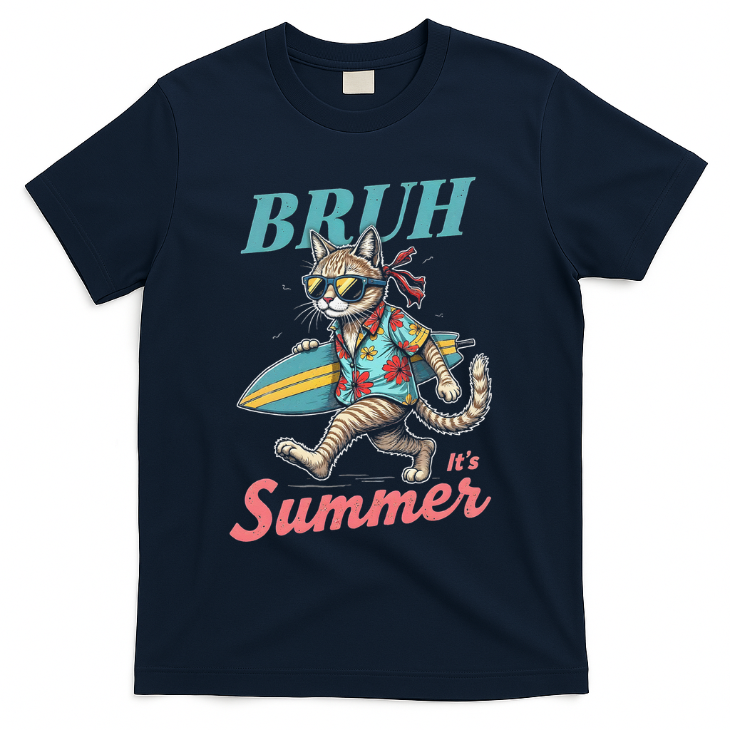 Cool Funny Cat In Shades Bruh Its Summer Surfboard Vacation product image 3