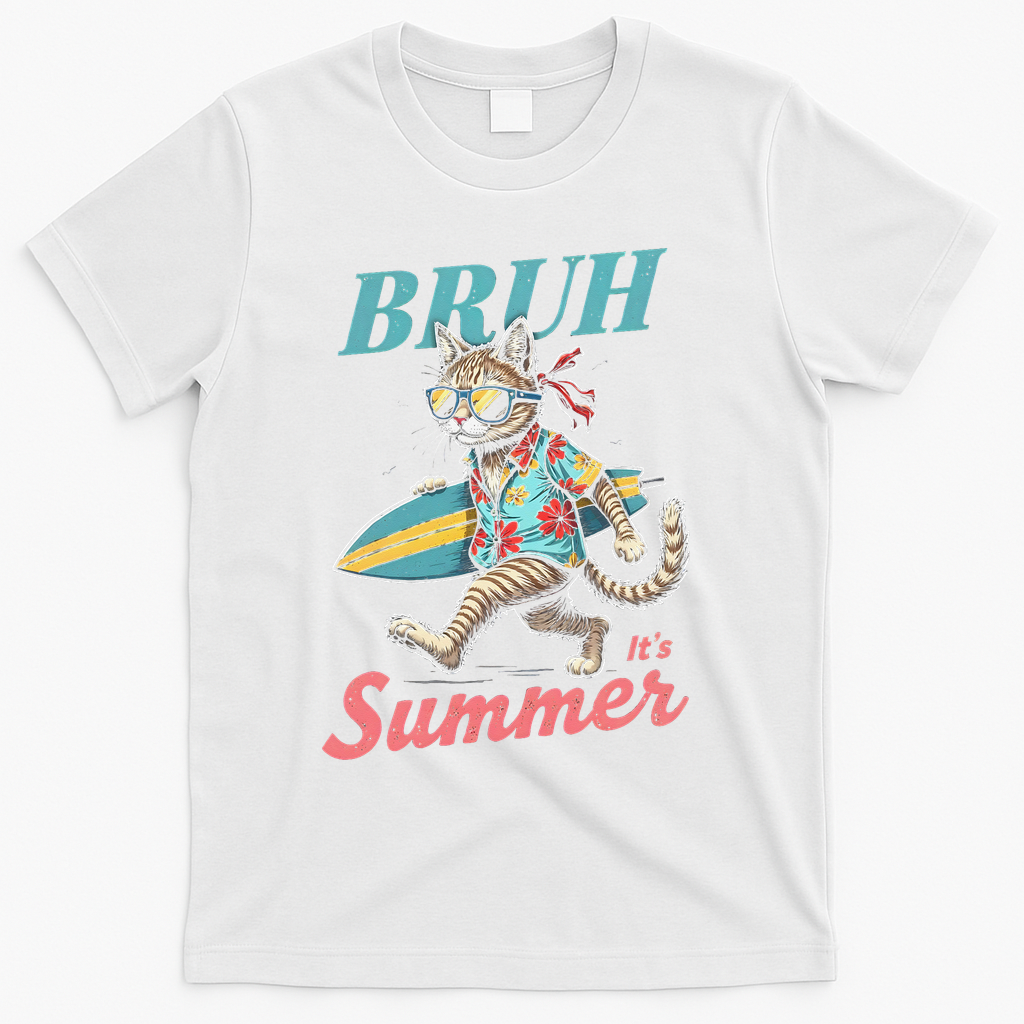 Cool Funny Cat In Shades Bruh Its Summer Surfboard Vacation product image 2