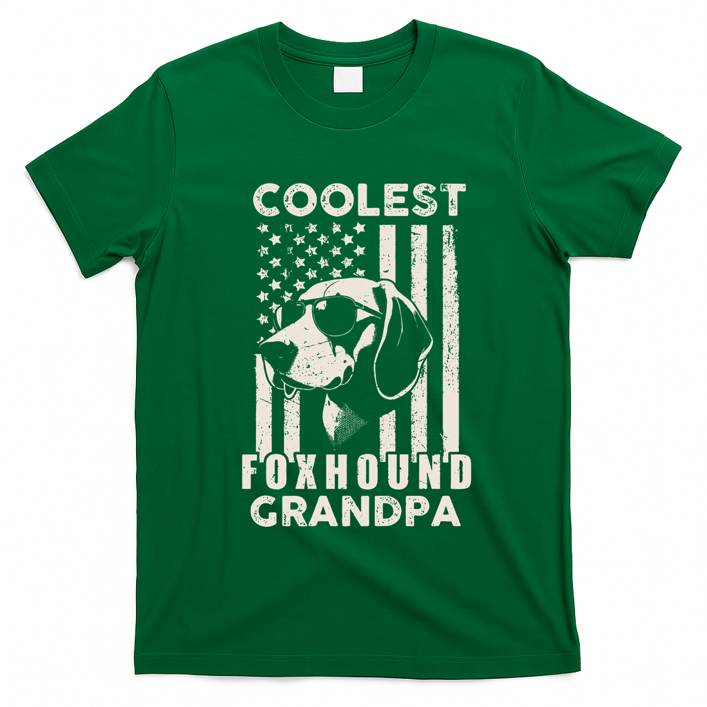 Coolest Foxhound Grandpa Vintage American Flag Funny Dog product image 3