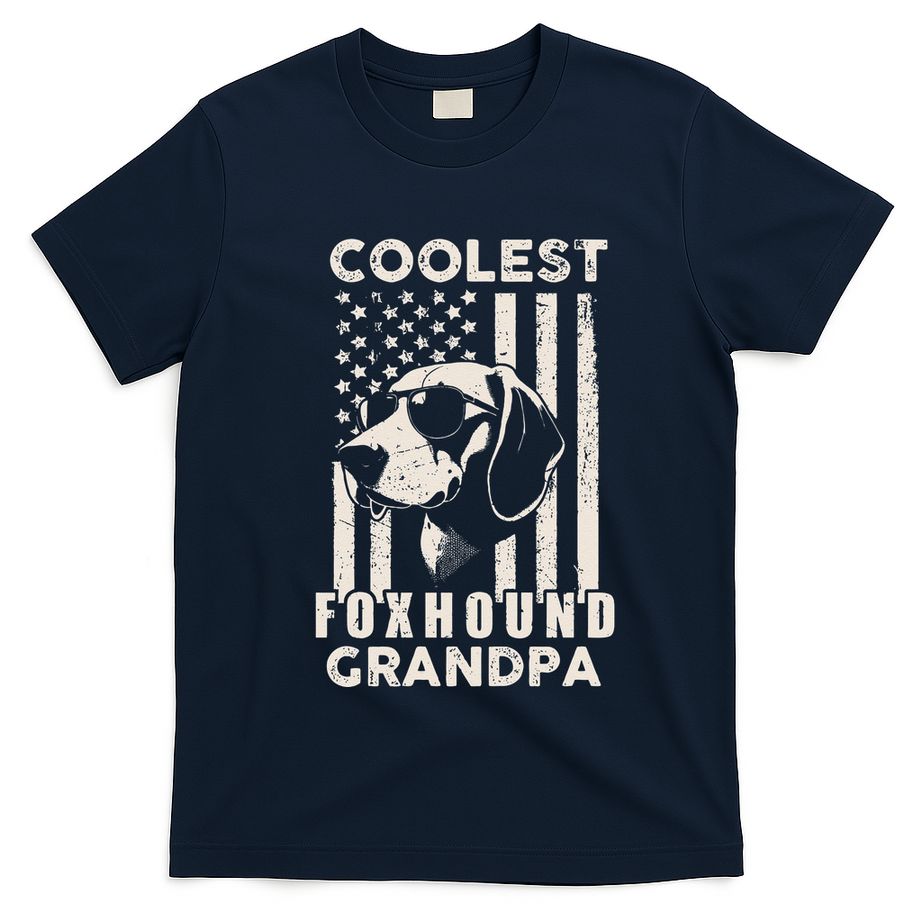 Coolest Foxhound Grandpa Vintage American Flag Funny Dog product image 2