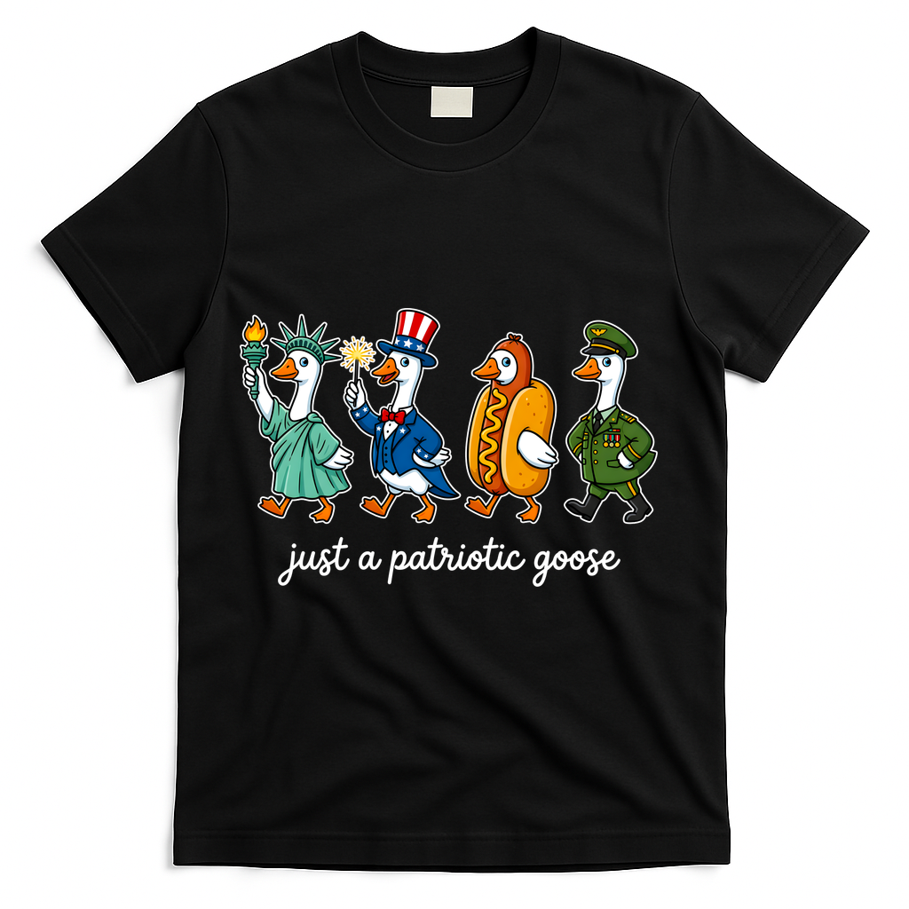 Cute Funny Just A Patriotic Goose Celebrate Fourth Of July product image 2
