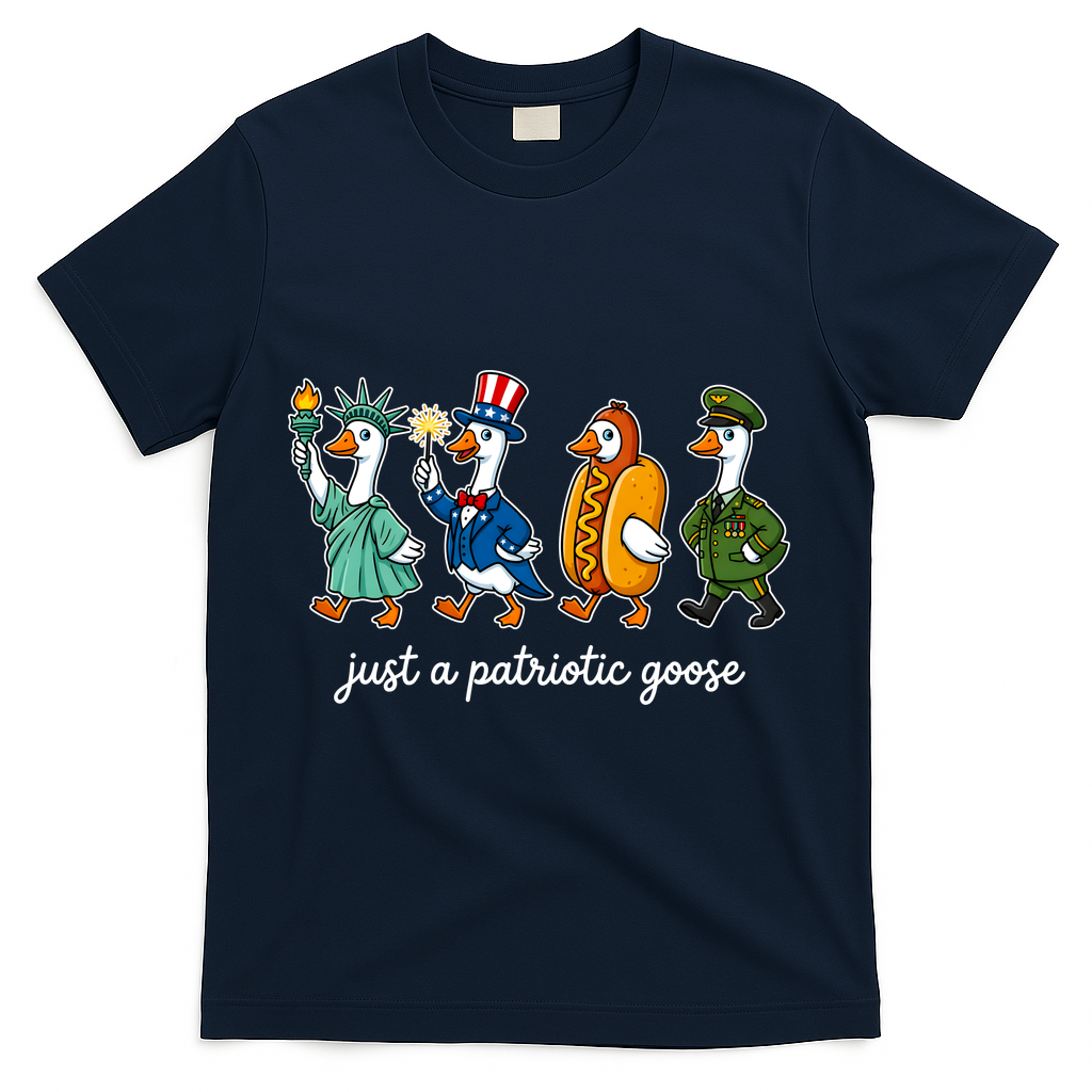 Cute Funny Just A Patriotic Goose Celebrate Fourth Of July product image 3