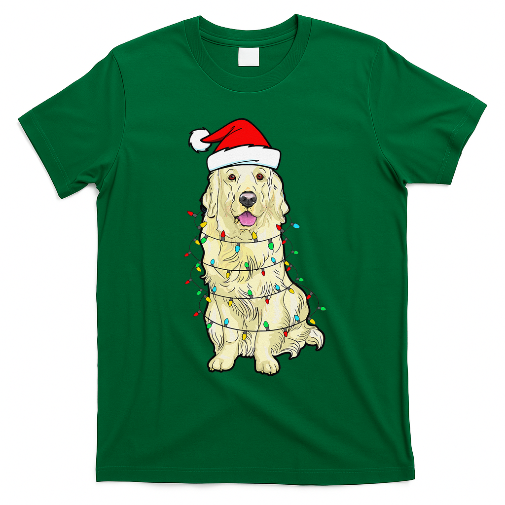 Cream Golden Retriever Dog Merry Xmas Christmas Lights product image 3
