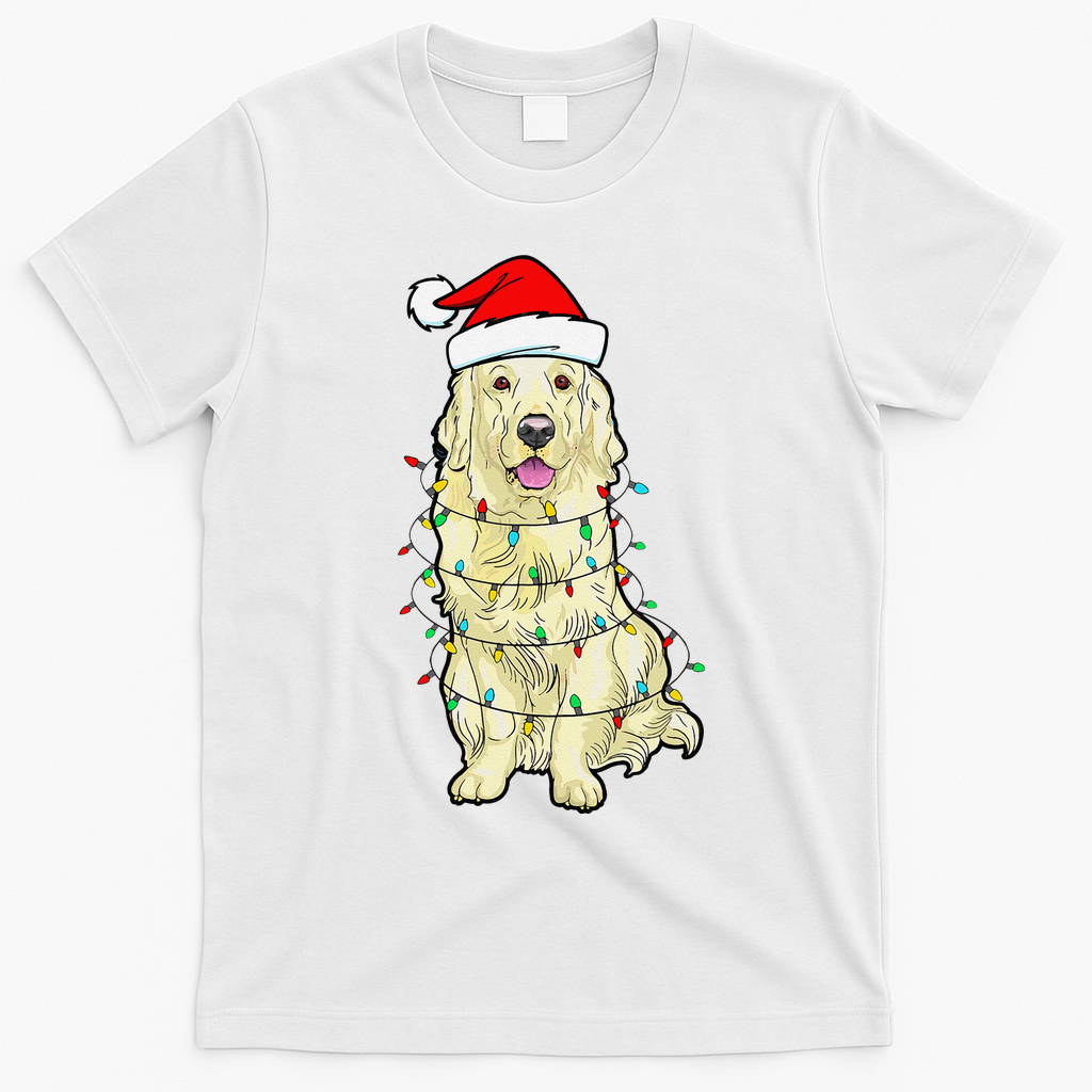 Cream Golden Retriever Dog Merry Xmas Christmas Lights product image 4