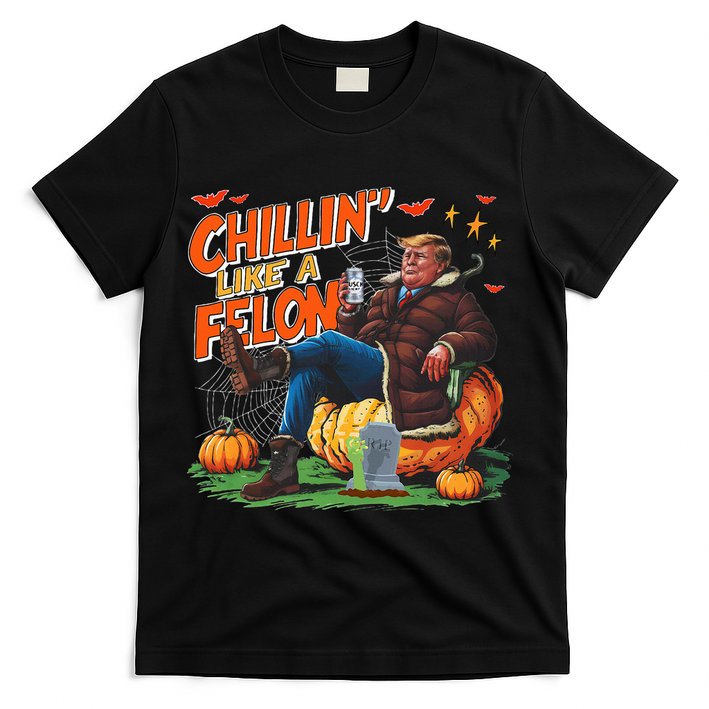 Chillin Like A Felon Donald Trump Buschlight Beer Halloween product image 1