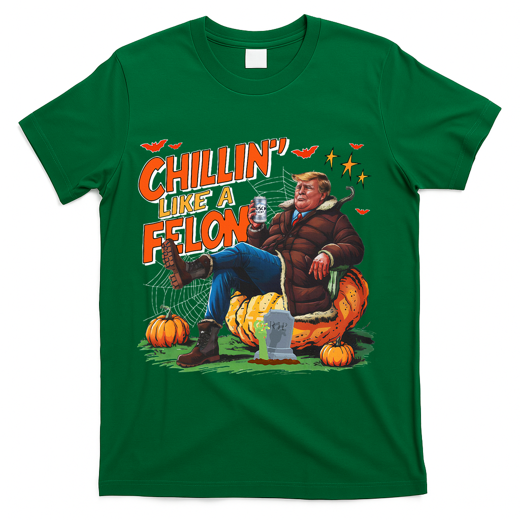 Chillin Like A Felon Donald Trump Buschlight Beer Halloween product image 4