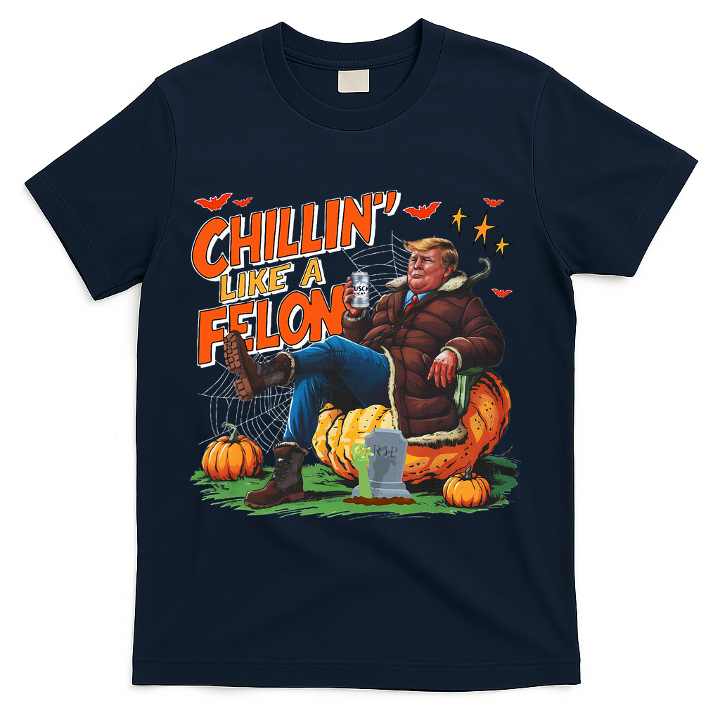 Chillin Like A Felon Donald Trump Buschlight Beer Halloween product image 3