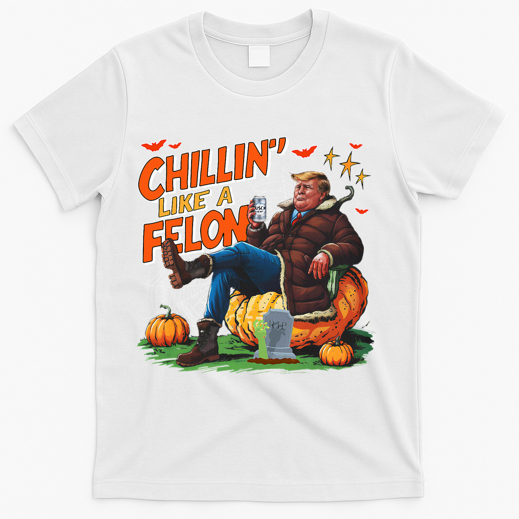 Chillin Like A Felon Donald Trump Buschlight Beer Halloween product image 2