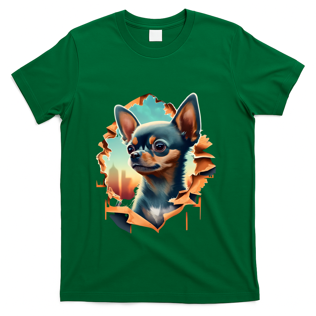 Chihuahua Lover Cute Puppy Peeking Through Cloth Deer Head product image 4
