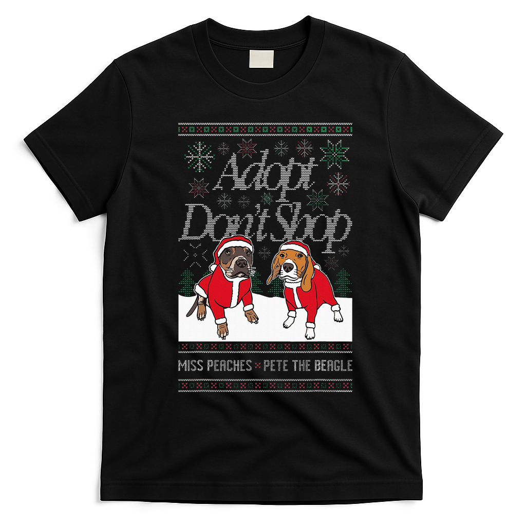 Christmas Miss Peaches & Pete The Beagle T-Shirt