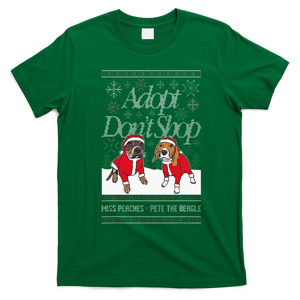 Christmas Miss Peaches & Pete The Beagle T-Shirt