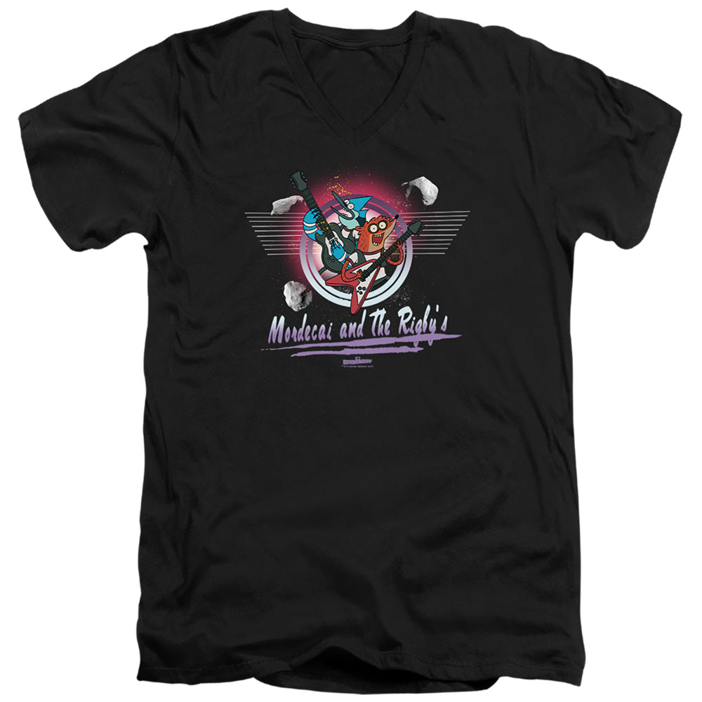 The Regular Show - Mordecai & Rigbys Adult Slim Fit V Neck product image 1