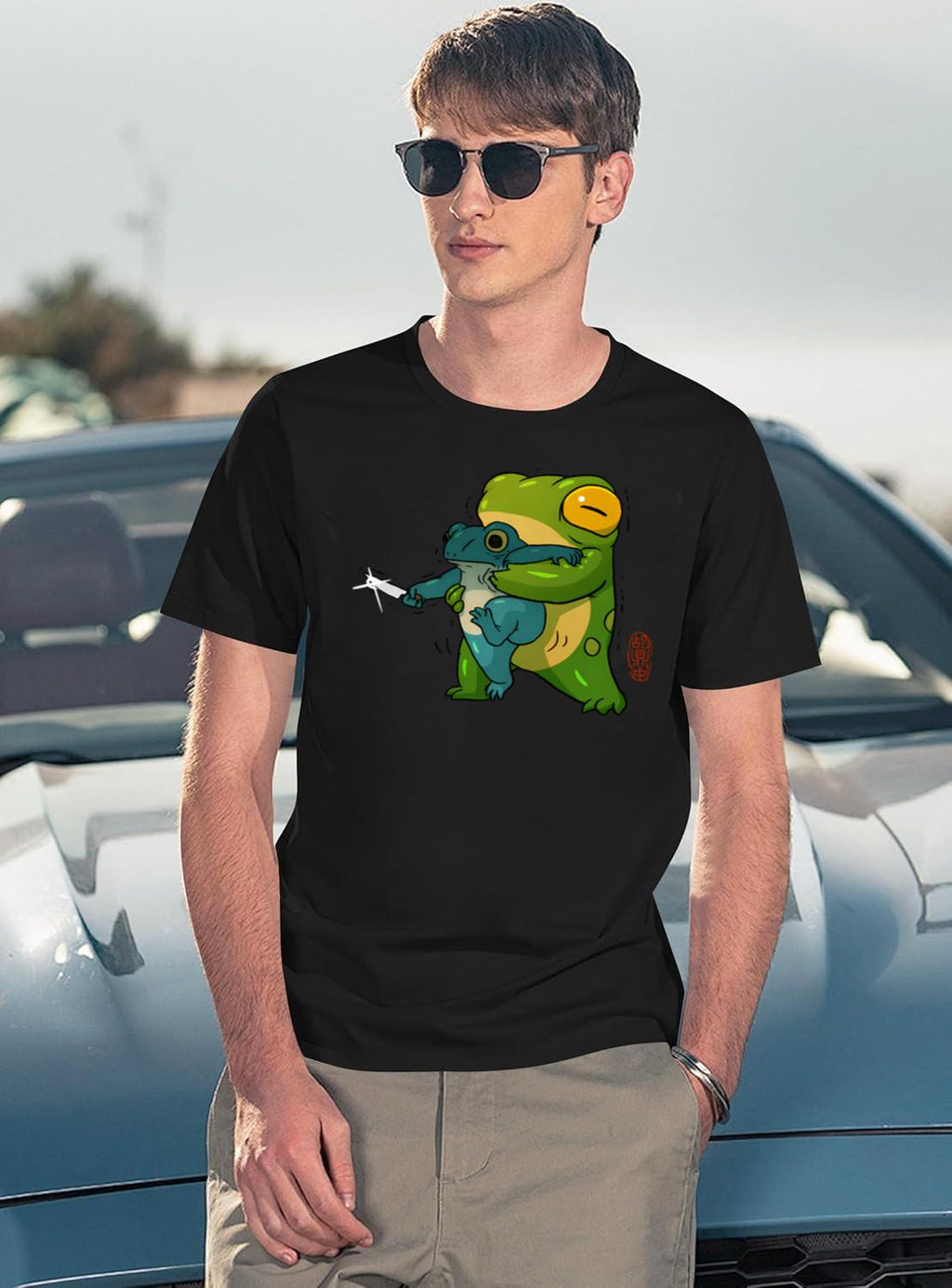 Cute Stabby Frog Being Held Back Let It Go Bro Artwork product image 3