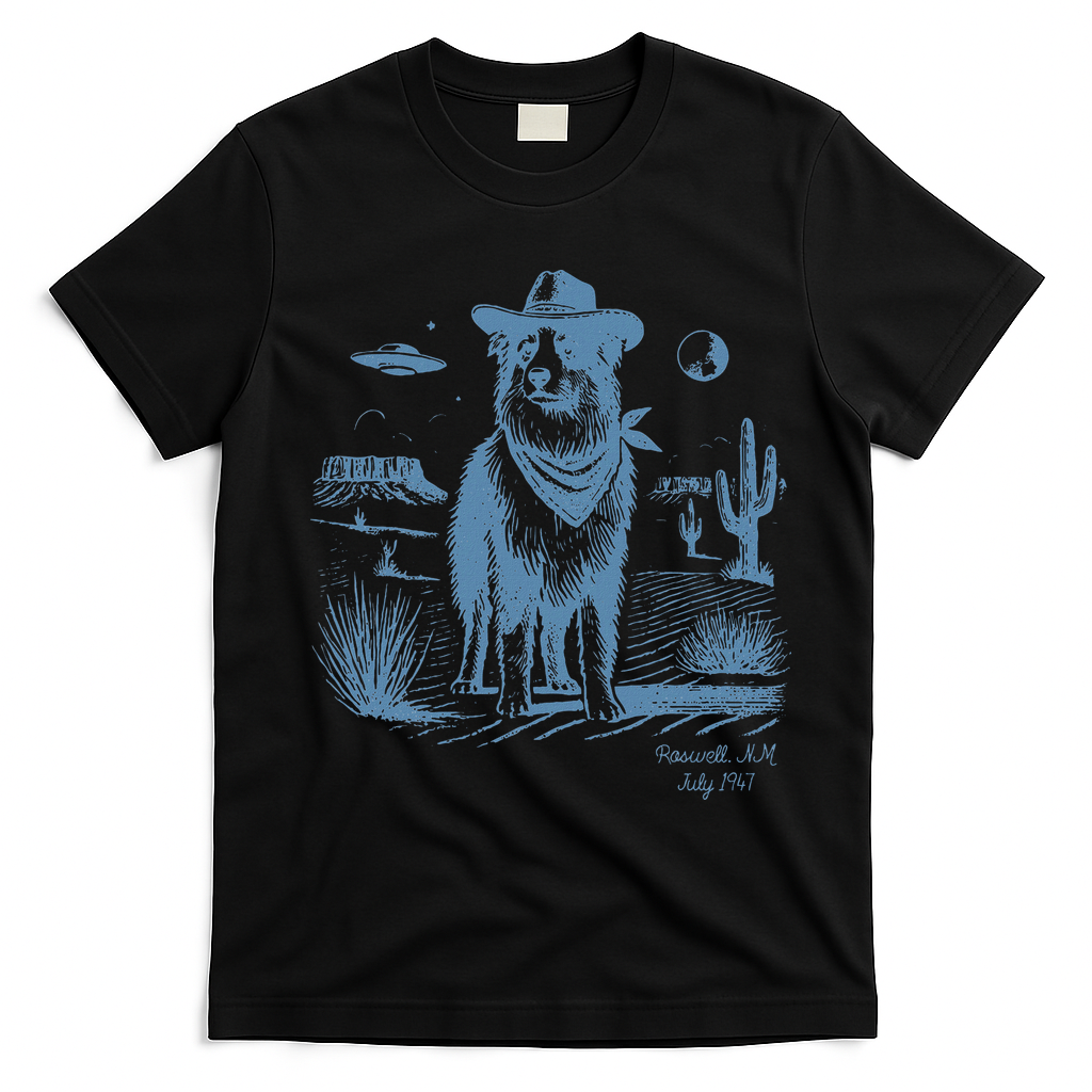 Dog Australian Shepherd Aussie Vintage Ufo Western Cowboy product image 1