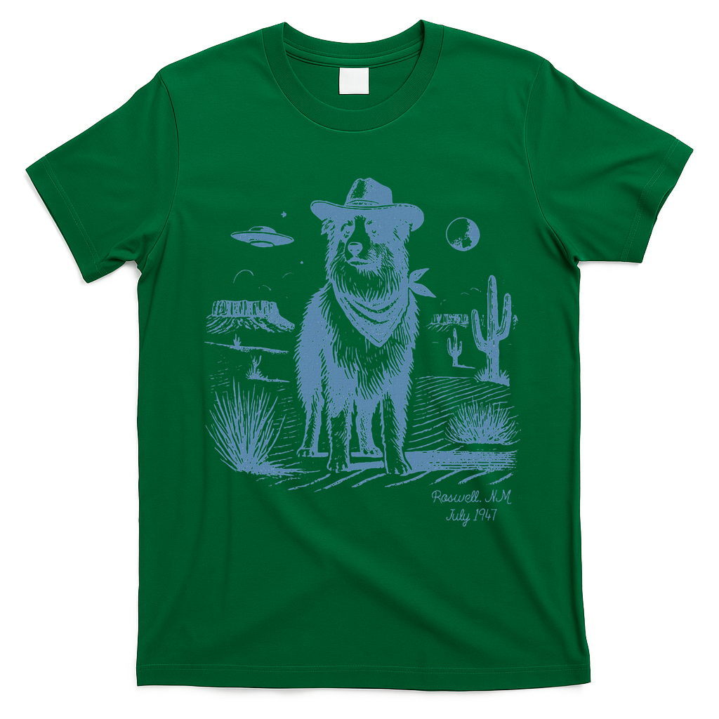Dog Australian Shepherd Aussie Vintage Ufo Western Cowboy product image 3
