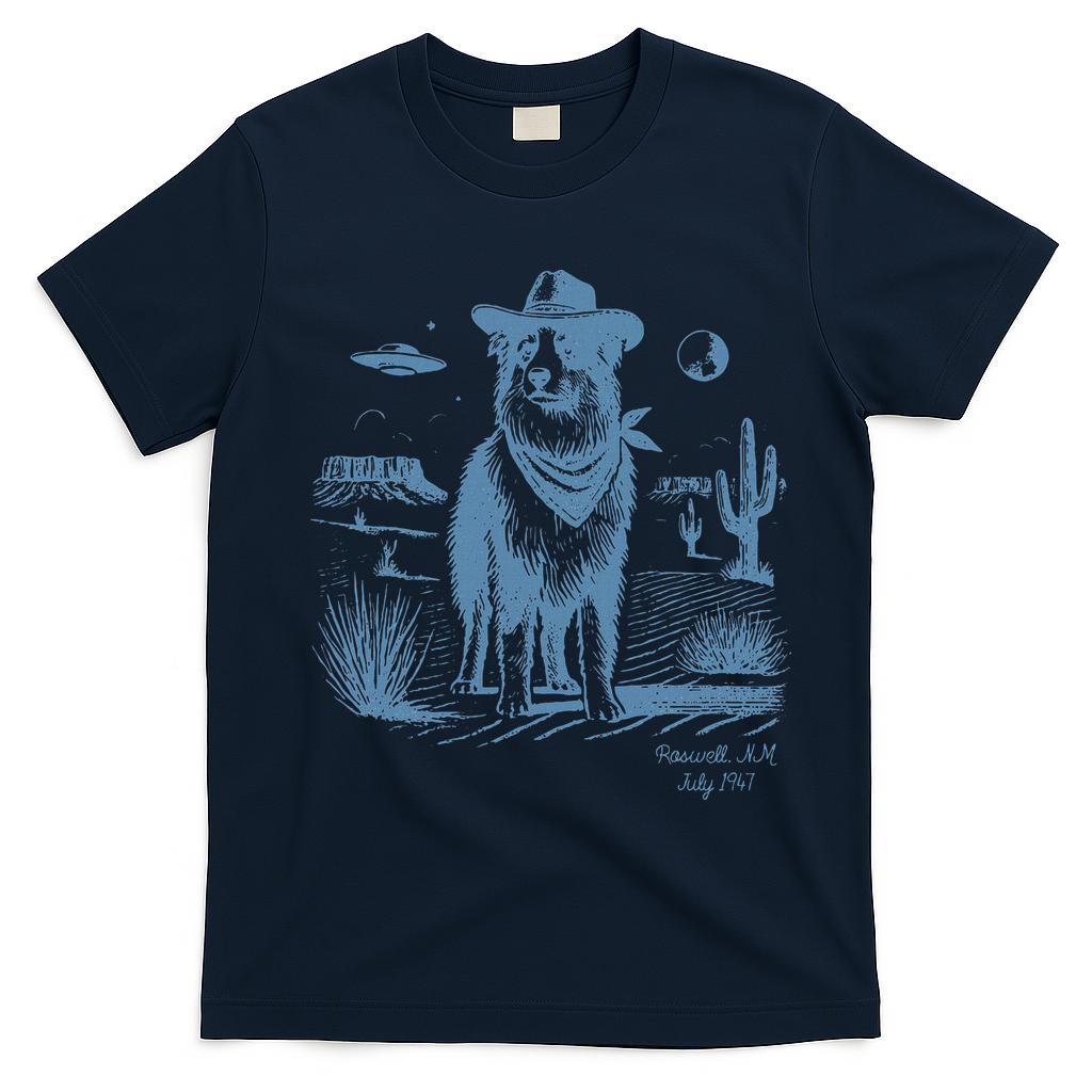 Dog Australian Shepherd Aussie Vintage Ufo Western Cowboy product image 2