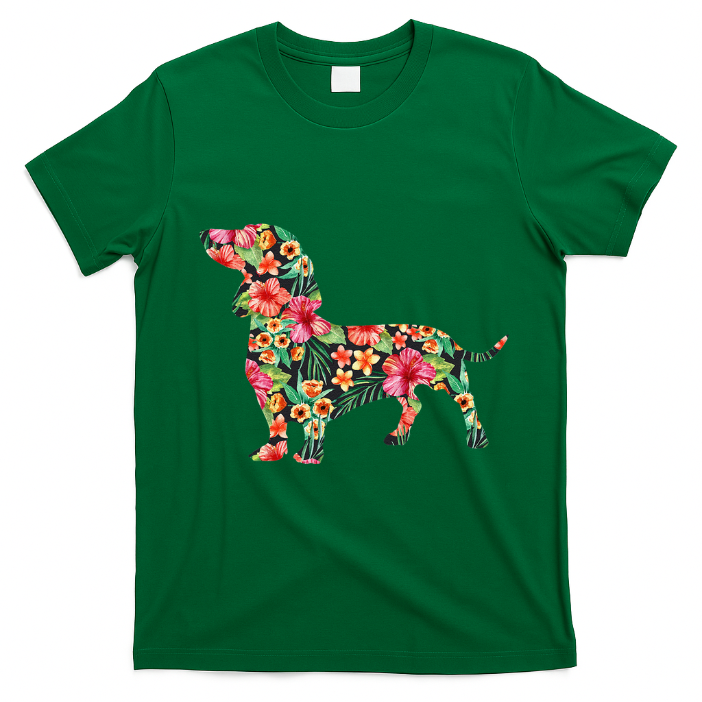 Dachshund Flower Funny Dog Silhouette Floral Gifts Women product image 3