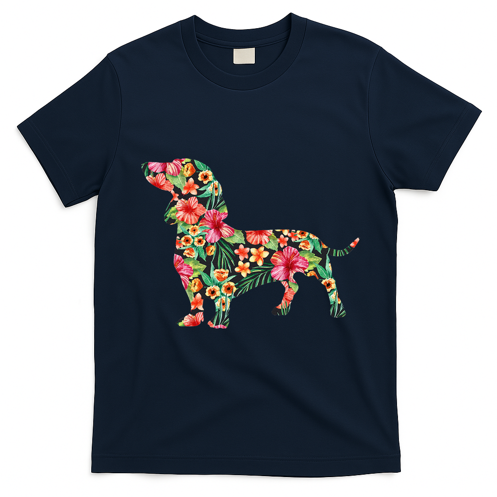 Dachshund Flower Funny Dog Silhouette Floral Gifts Women product image 2