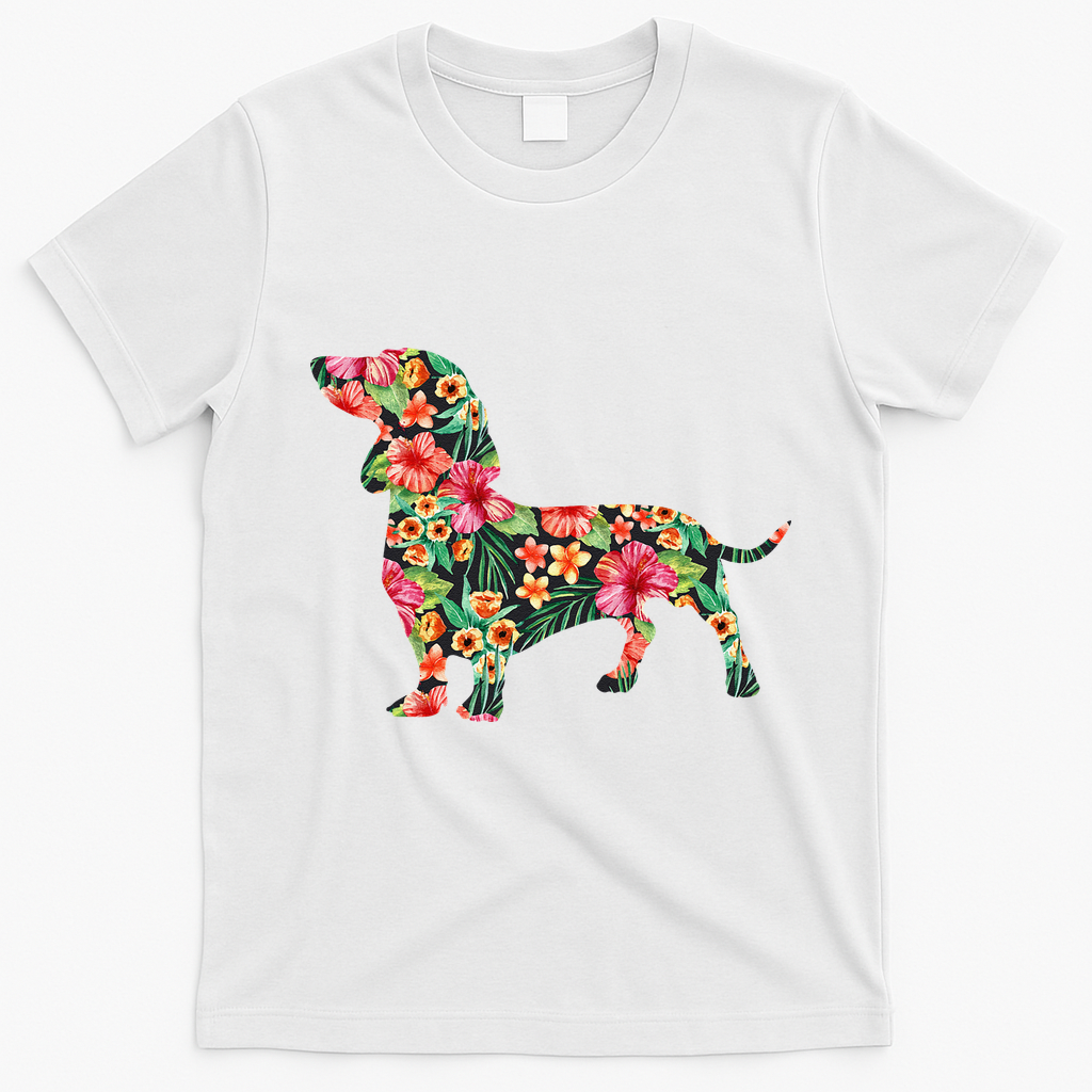 Dachshund Flower Funny Dog Silhouette Floral Gifts Women product image 4