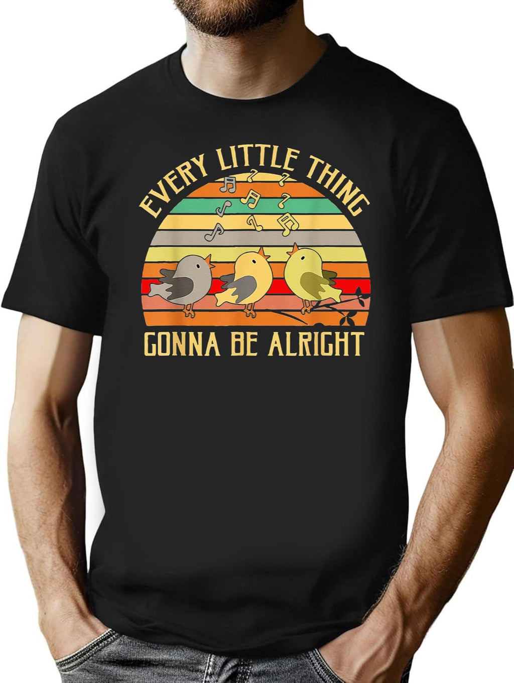 Every Little Thing is Gonna Be Alright 3 Lil Birds Black product image 1