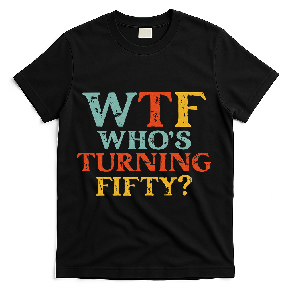 Funny 50th Birthday Party WTF Who's Turning Fifty Vintage product image 1