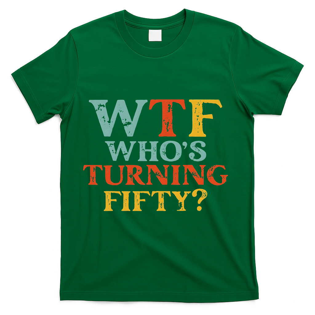 Funny 50th Birthday Party WTF Who's Turning Fifty Vintage product image 4