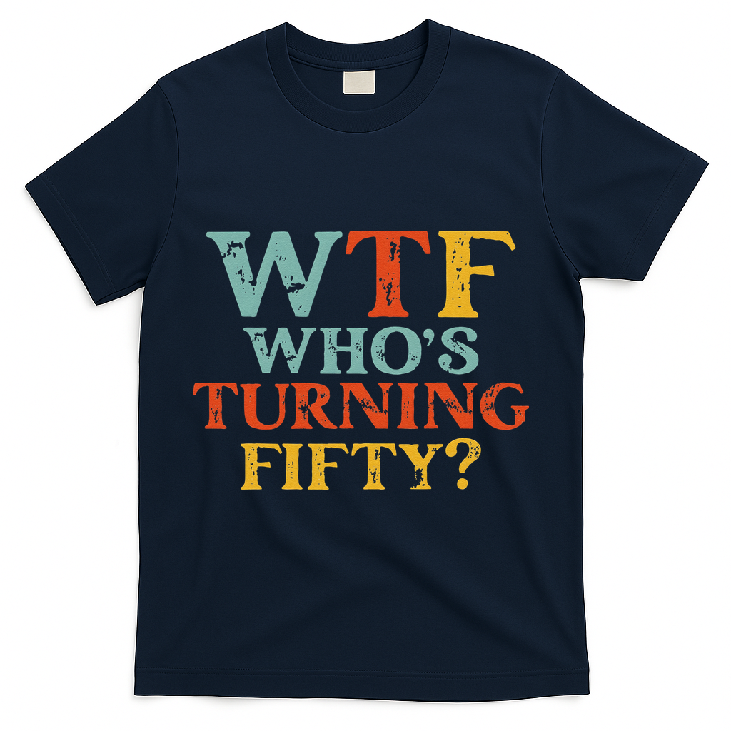Funny 50th Birthday Party WTF Who's Turning Fifty Vintage product image 3