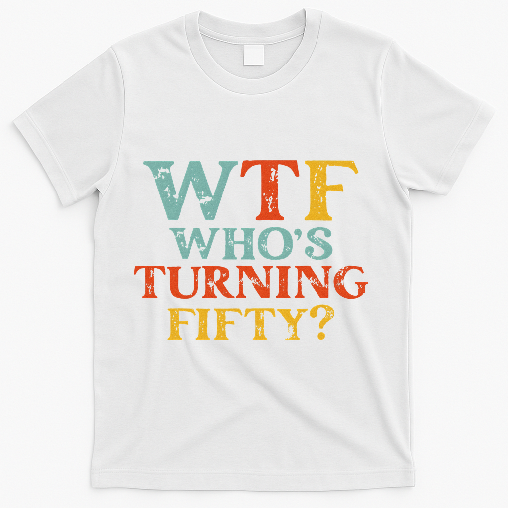 Funny 50th Birthday Party WTF Who's Turning Fifty Vintage product image 2