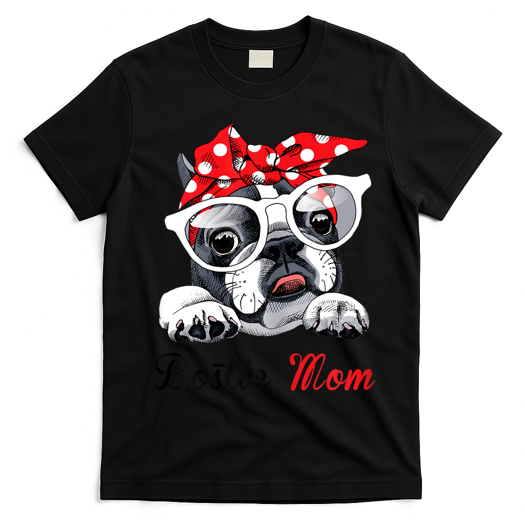Funny Bostie Mom For Boston Terrier Dogs Lovers T-Shirt