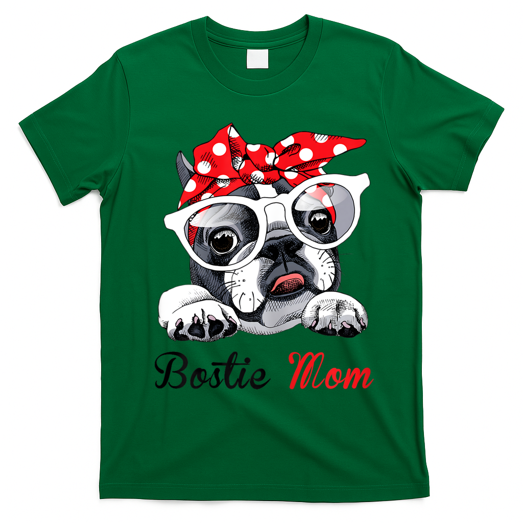 Funny Bostie Mom For Boston Terrier Dogs Lovers T-Shirt