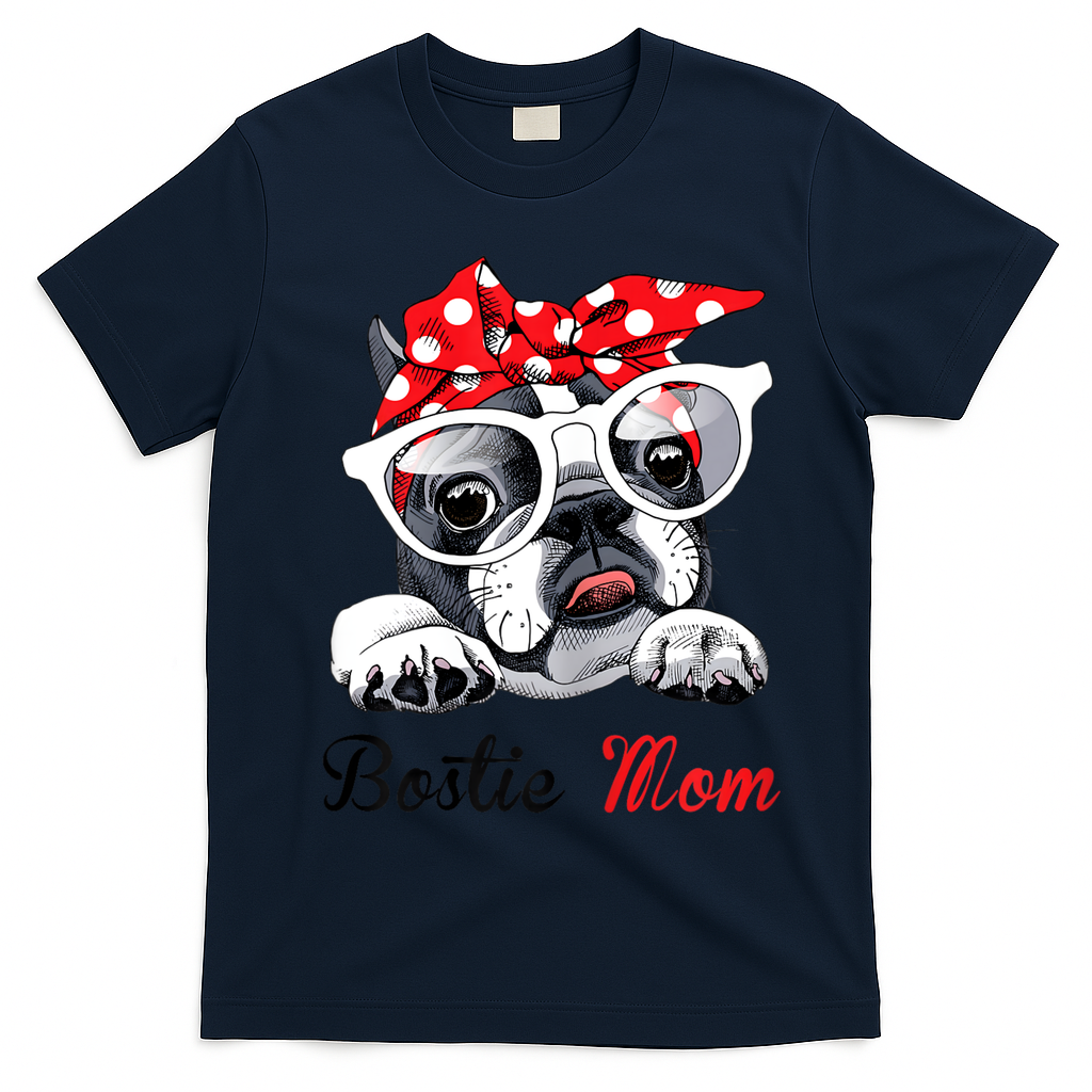 Funny Bostie Mom For Boston Terrier Dogs Lovers T-Shirt