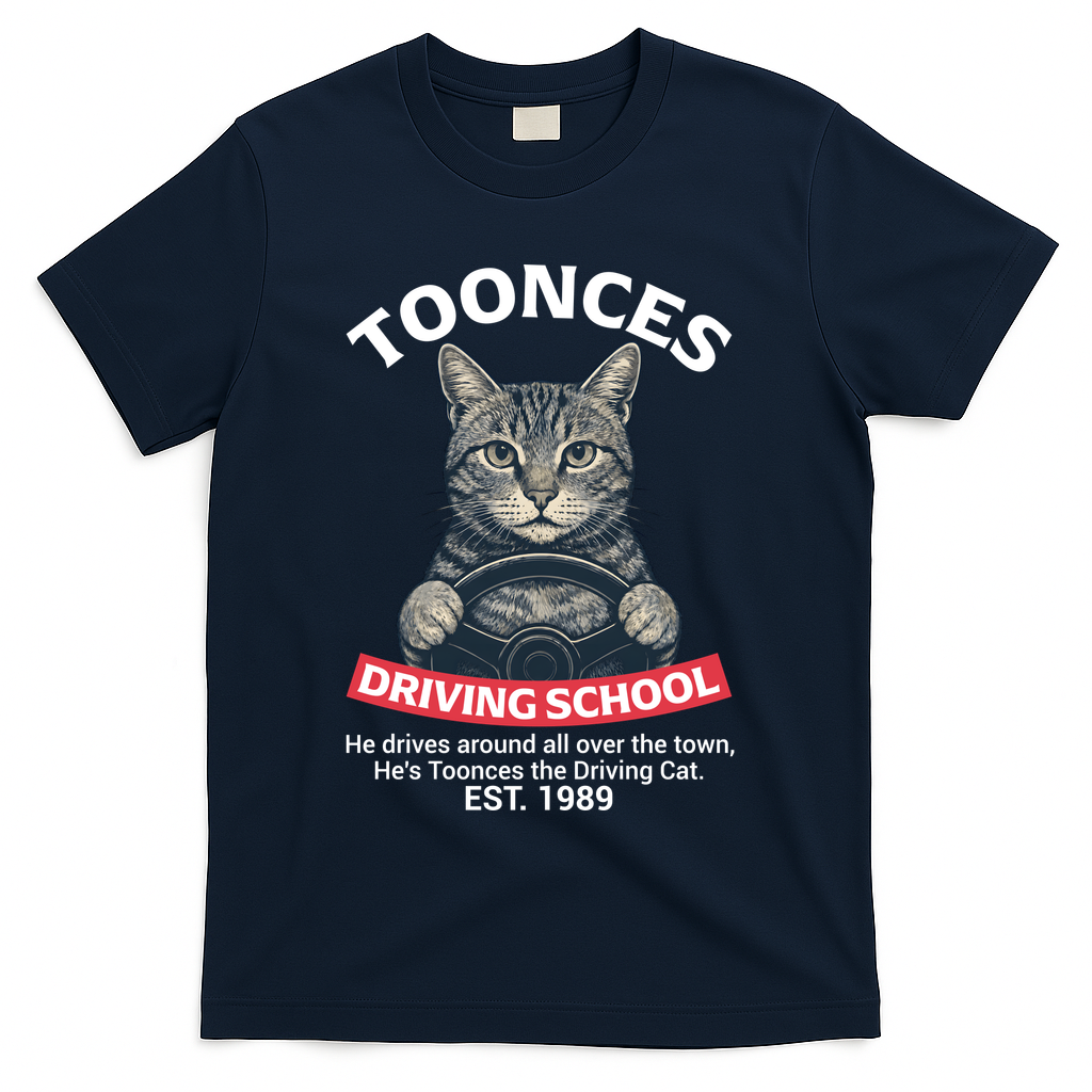Funny Cat Driving School Graphic with Kitten Steering product image 3