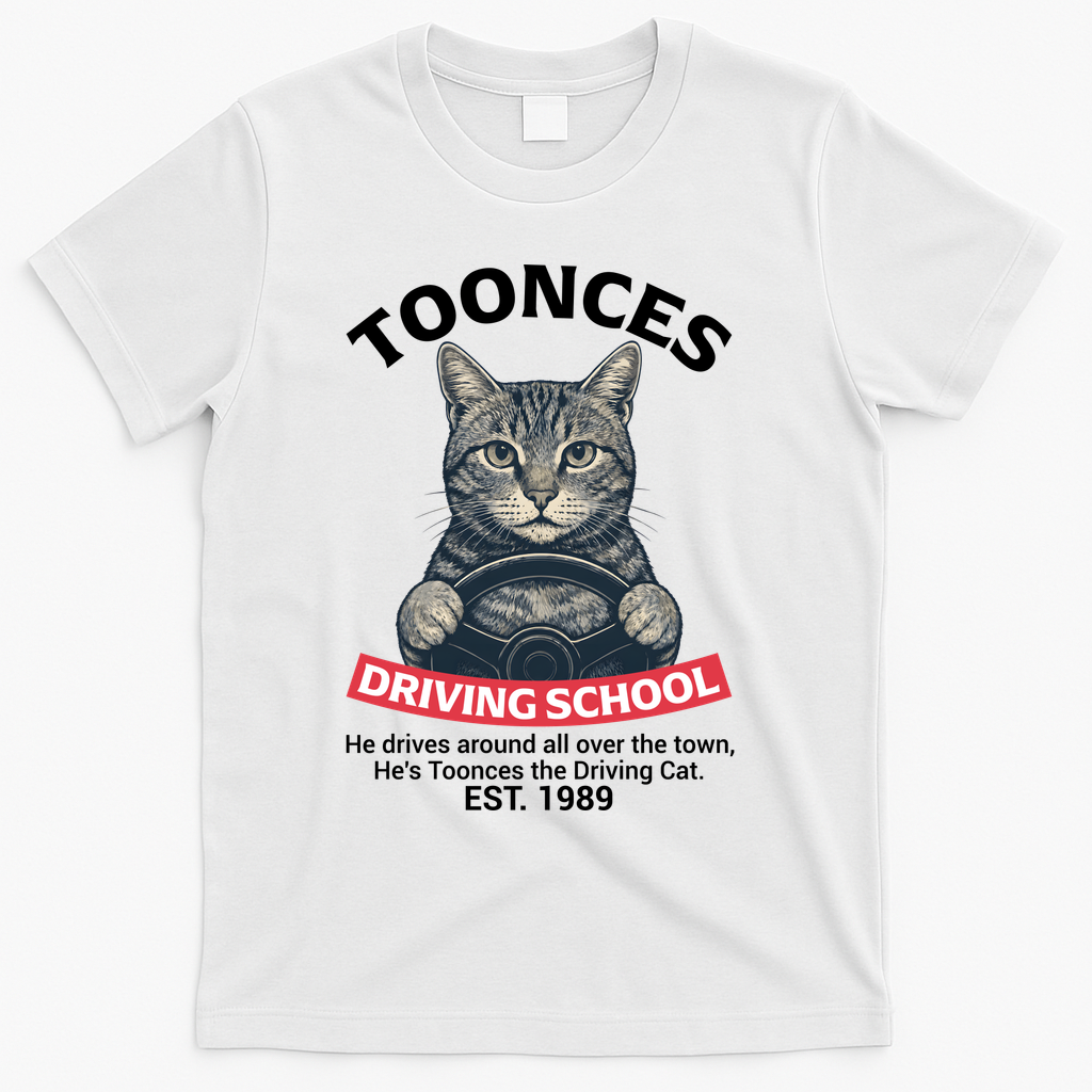 Funny Cat Driving School Graphic with Kitten Steering product image 2