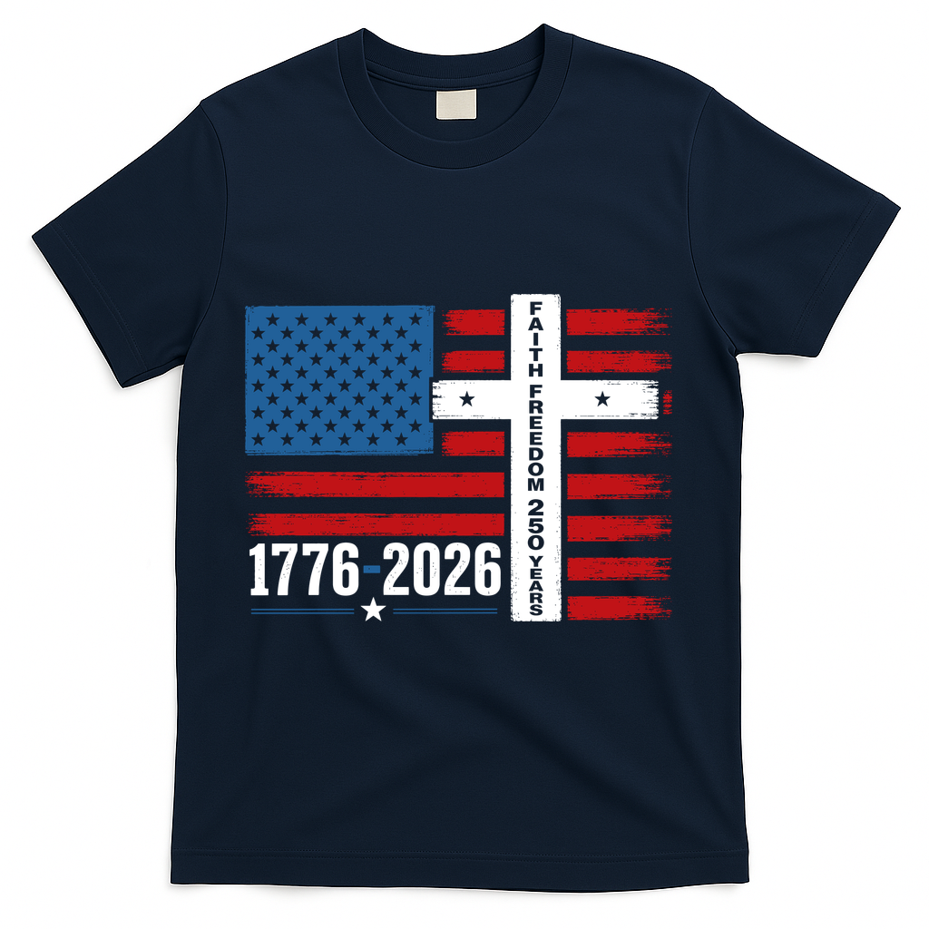 Faith Freedom 250 Years 1776-2026 USA American Flag Cross product image 3