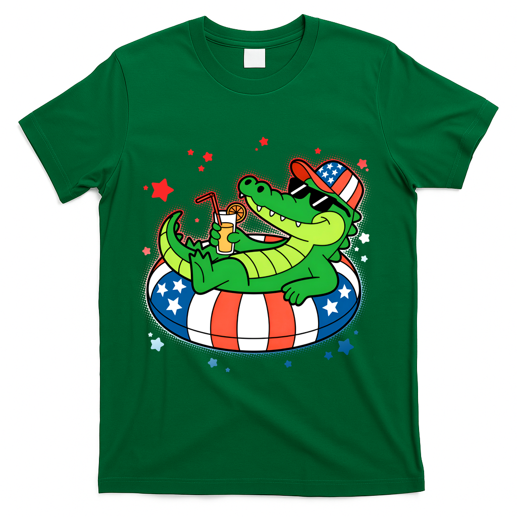 Funny Patriotic 4th Of July Alligator Crocodile Pool Float product image 4