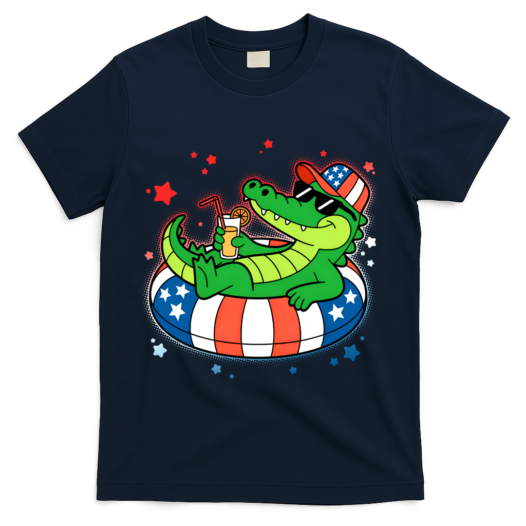 Funny Patriotic 4th Of July Alligator Crocodile Pool Float product image 3
