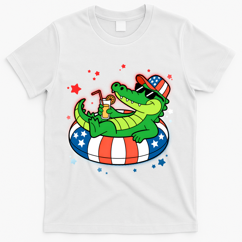 Funny Patriotic 4th Of July Alligator Crocodile Pool Float product image 2