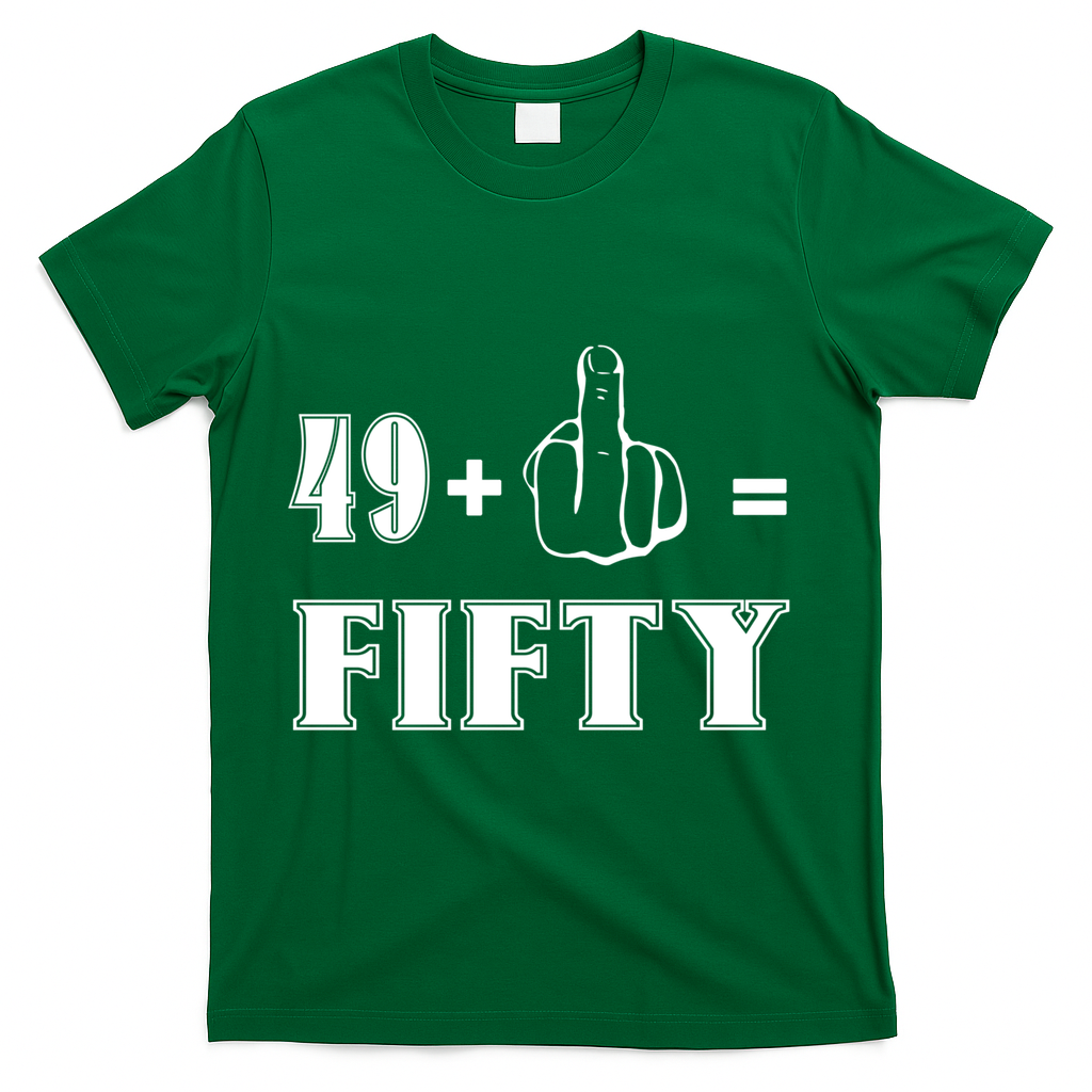 Funny Rude 50th Birthday Gift 49 Plus 1 Finger Equals 50 product image 4