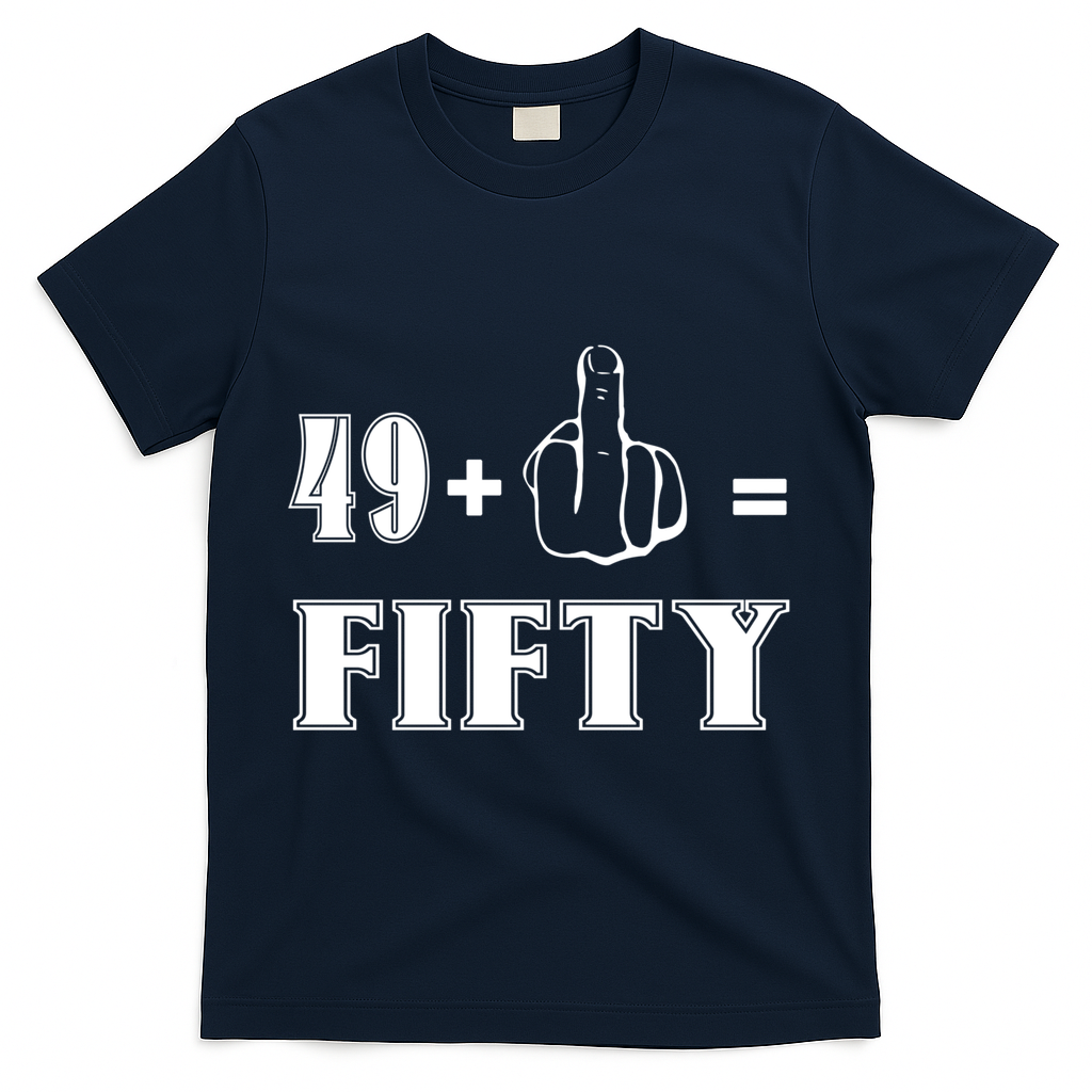 Funny Rude 50th Birthday Gift 49 Plus 1 Finger Equals 50 product image 3