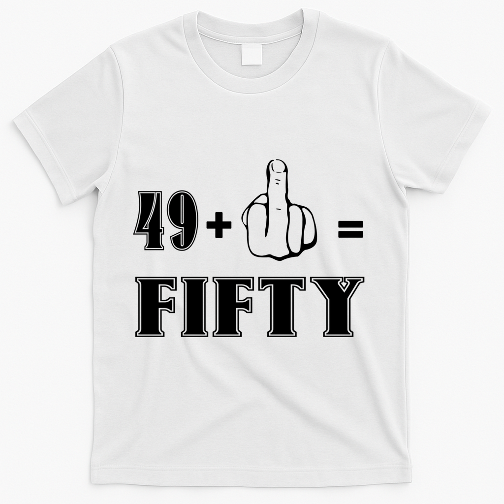 Funny Rude 50th Birthday Gift 49 Plus 1 Finger Equals 50 product image 2