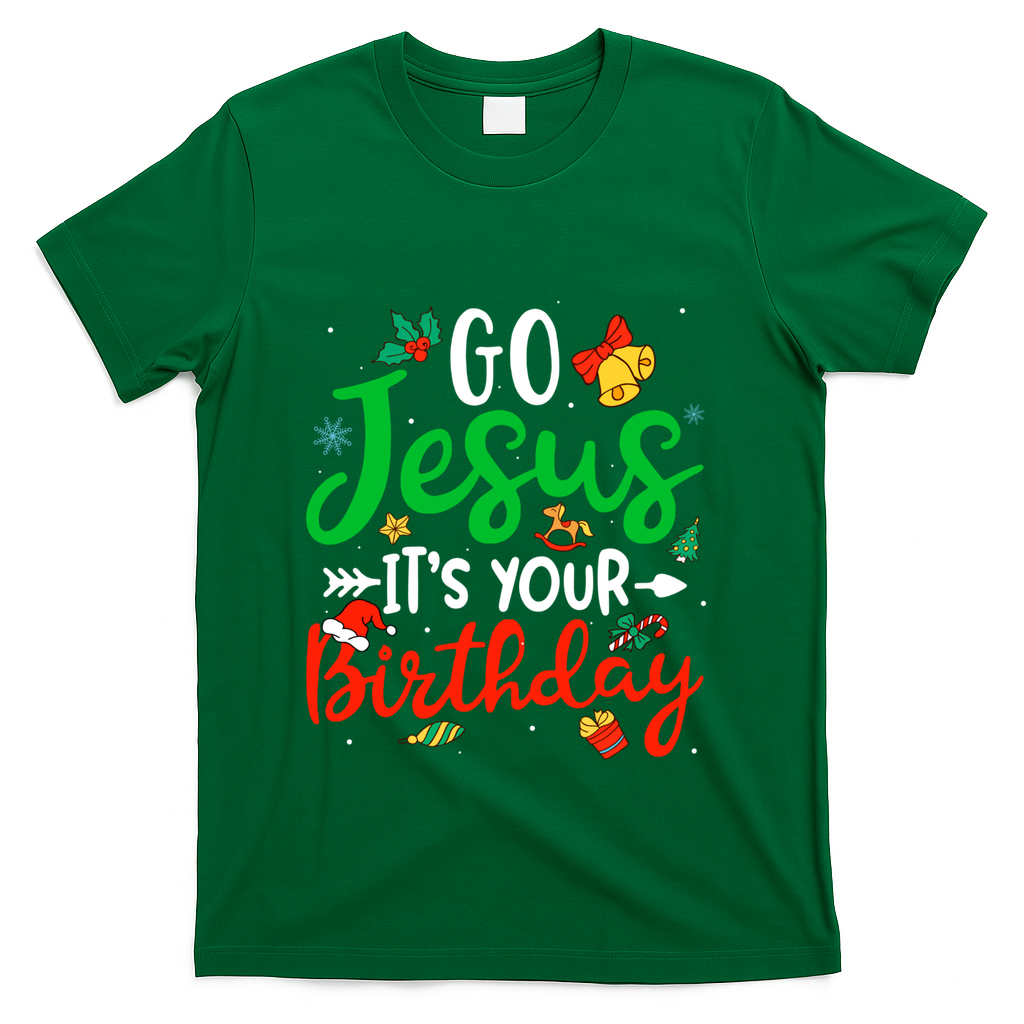 Go Jesus Its Your Birthday Christmas Funny Xmas Graphic product image 4
