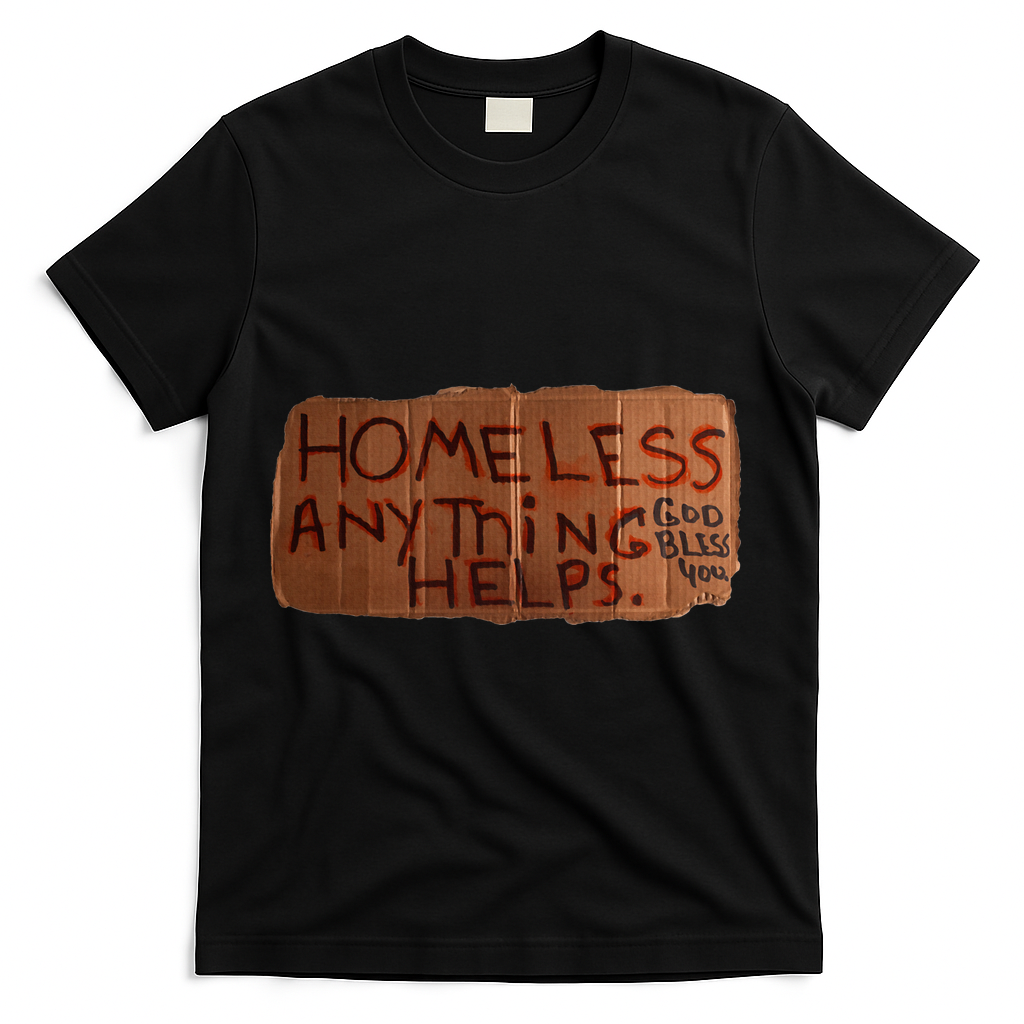 Homeless Anything Helps Funny Cardboard Sign Joke Costume product image 1