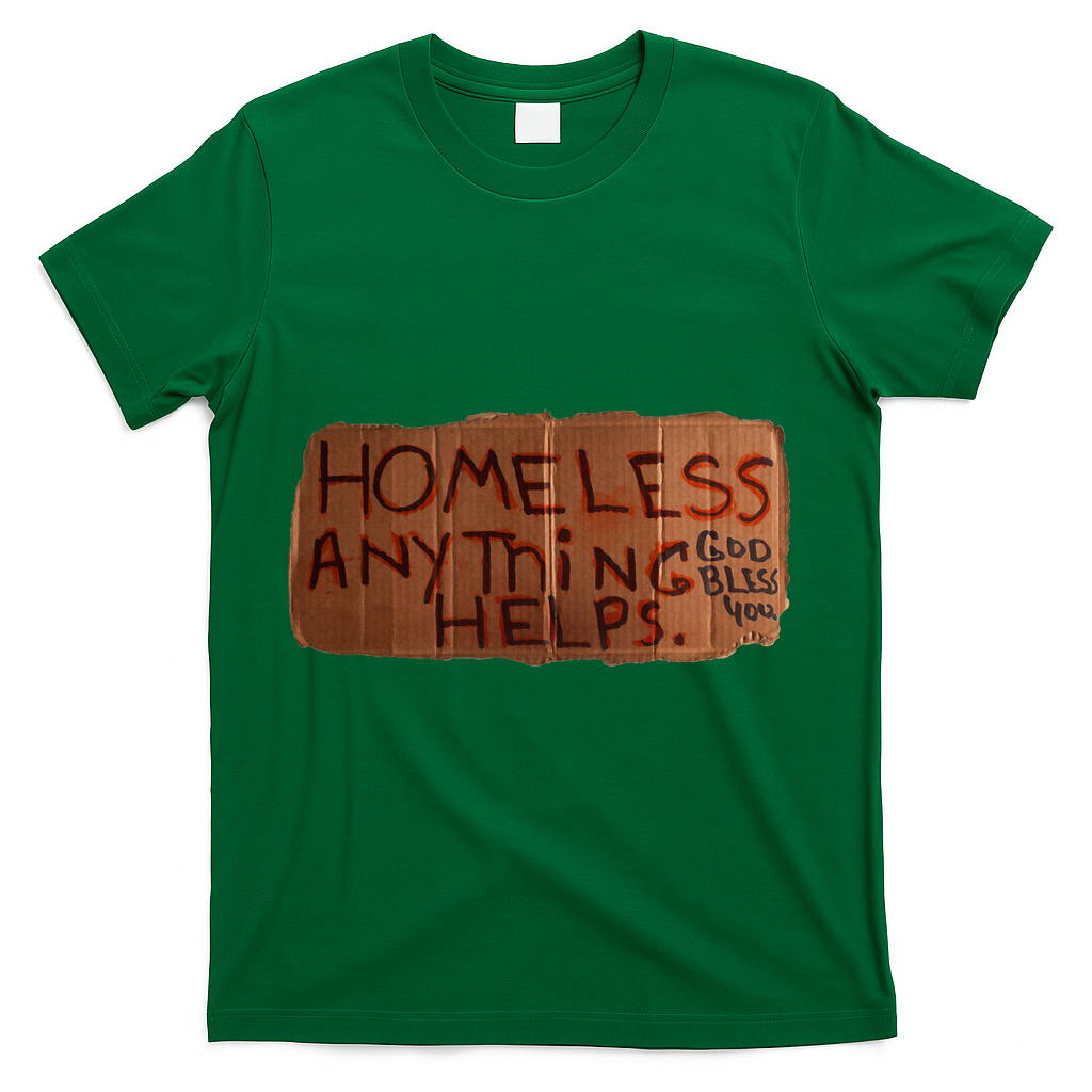 Homeless Anything Helps Funny Cardboard Sign Joke Costume product image 4