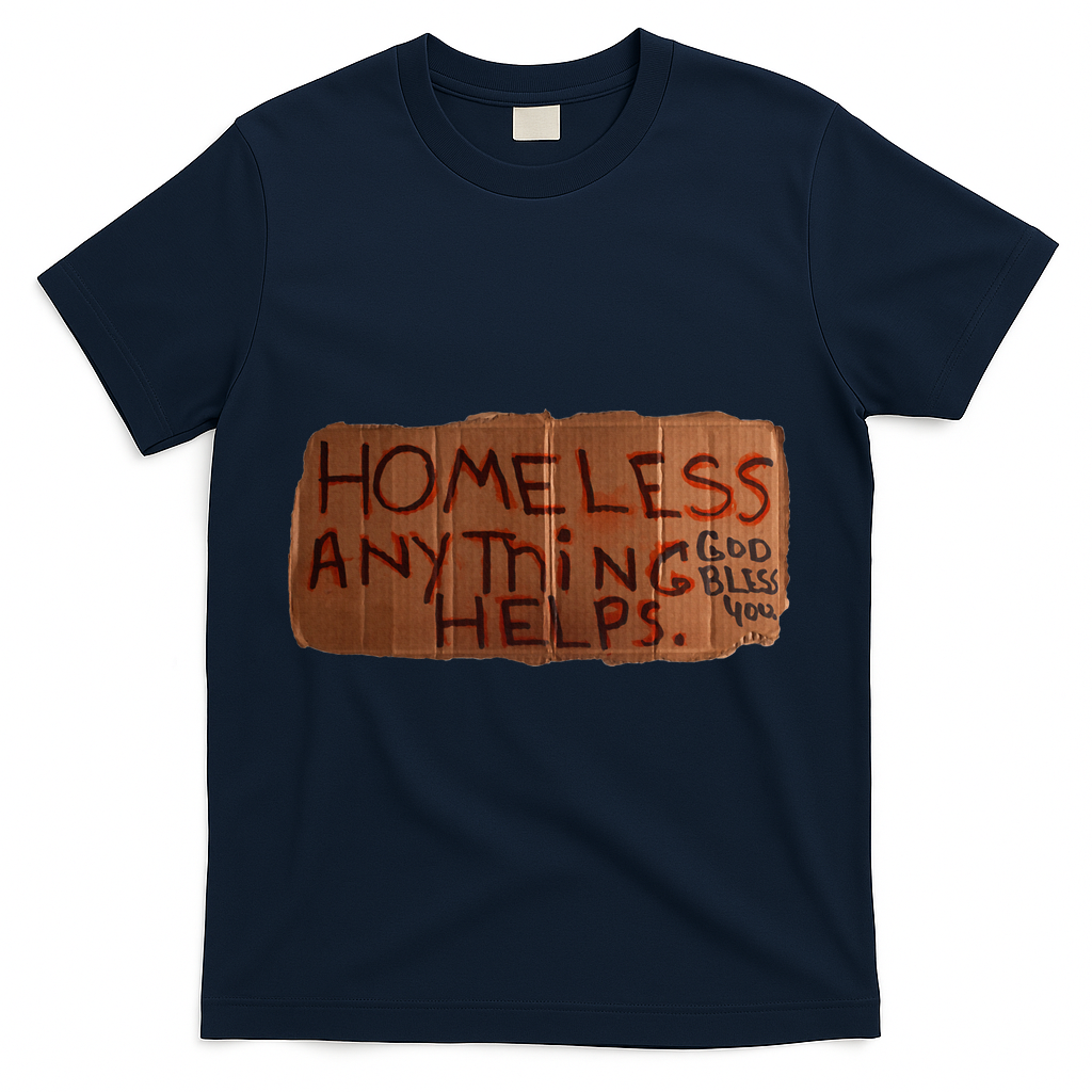 Homeless Anything Helps Funny Cardboard Sign Joke Costume product image 3
