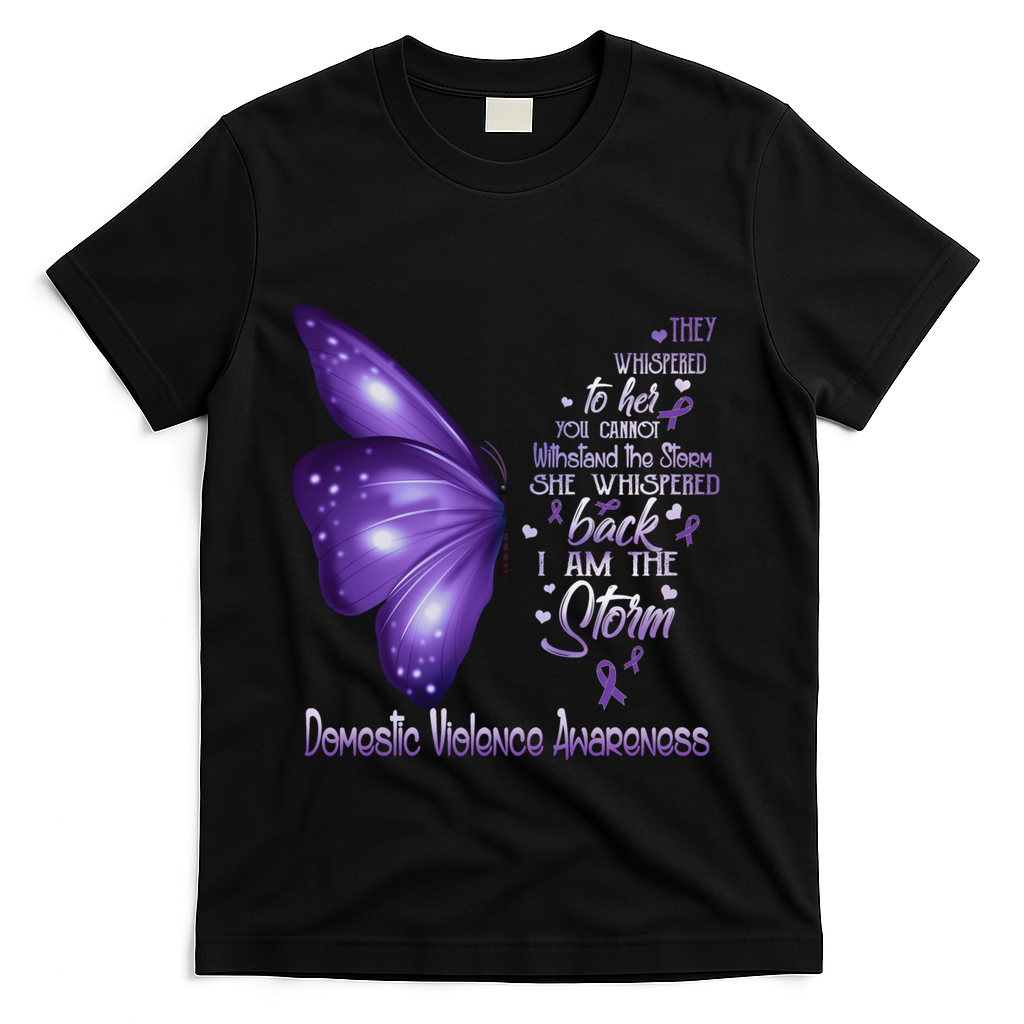 I Am The Storm Domestic Violence Awareness Butterfly Gift product image 1