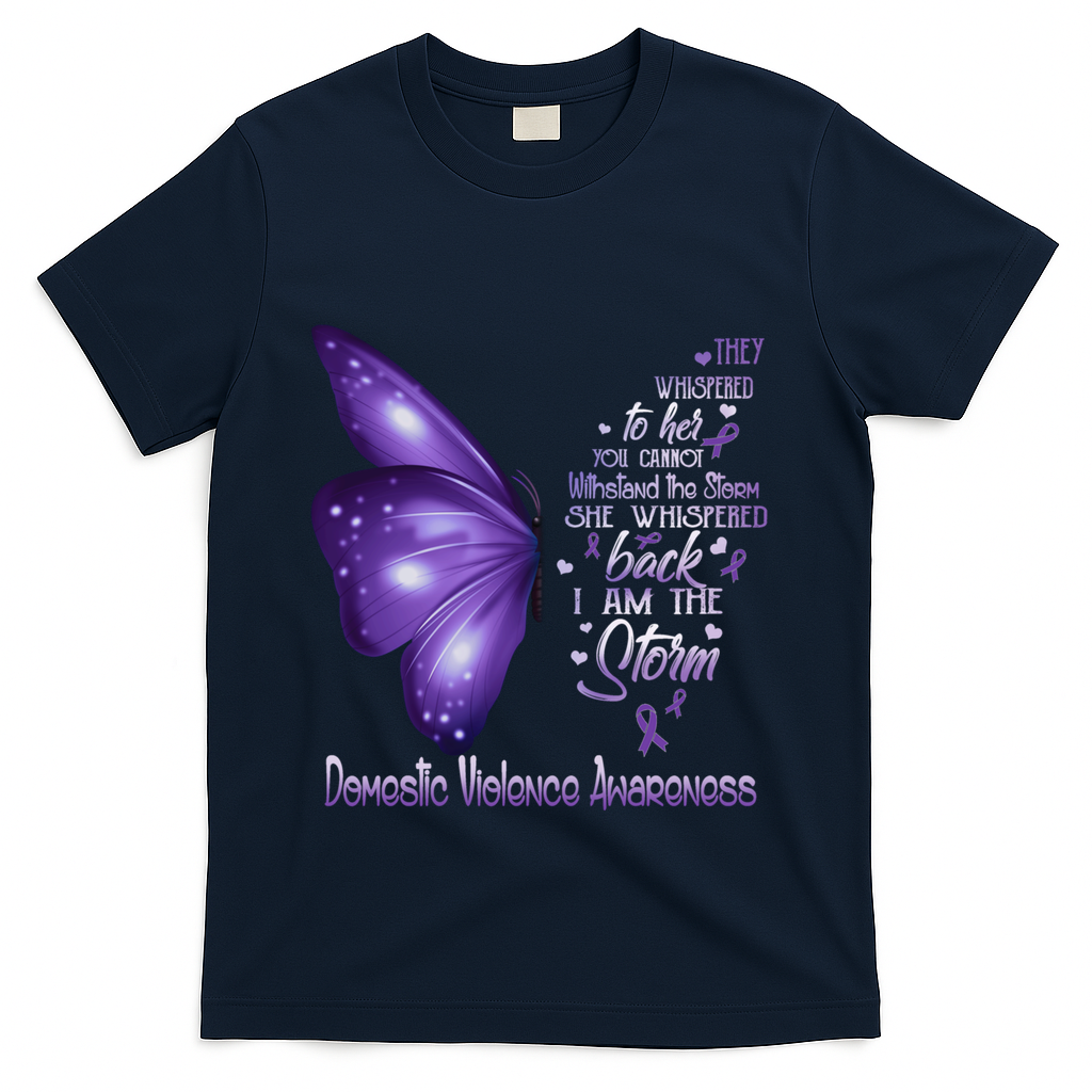 I Am The Storm Domestic Violence Awareness Butterfly Gift product image 3