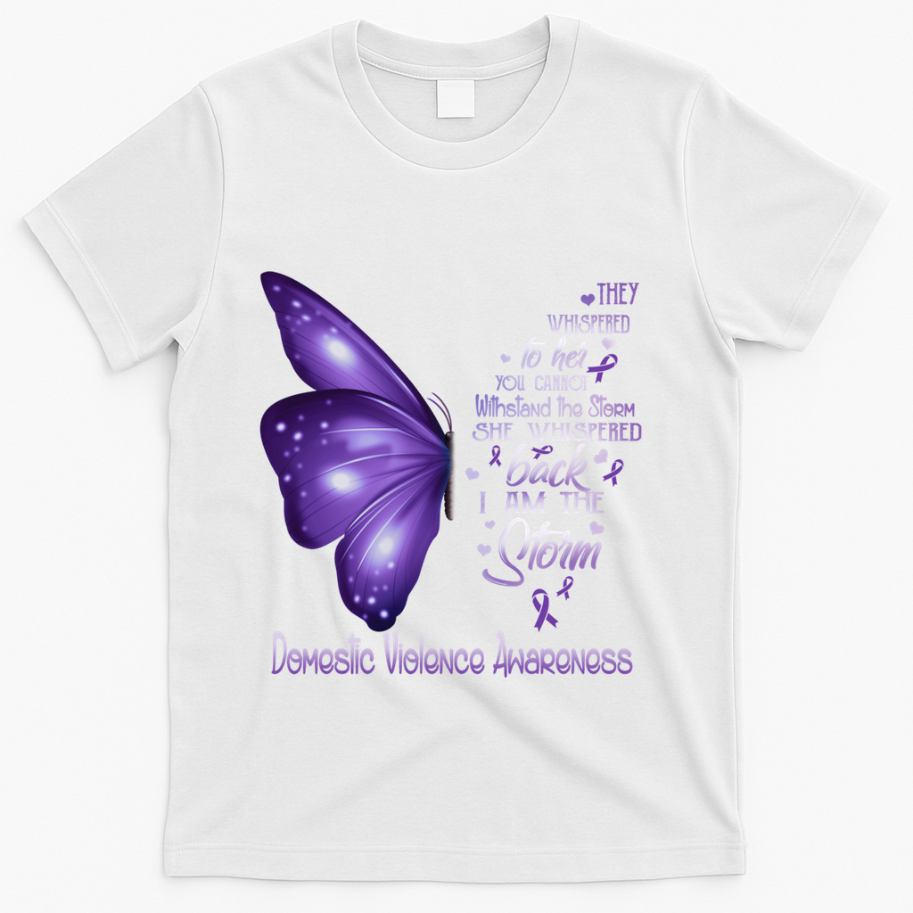 I Am The Storm Domestic Violence Awareness Butterfly Gift product image 2