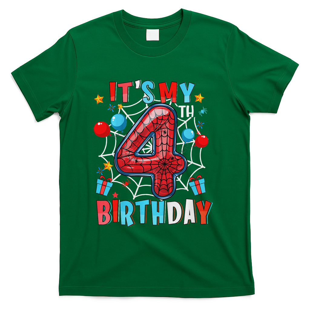 It's My 4th Birthday Spider Web Theme Party 4 Years Old product image 4
