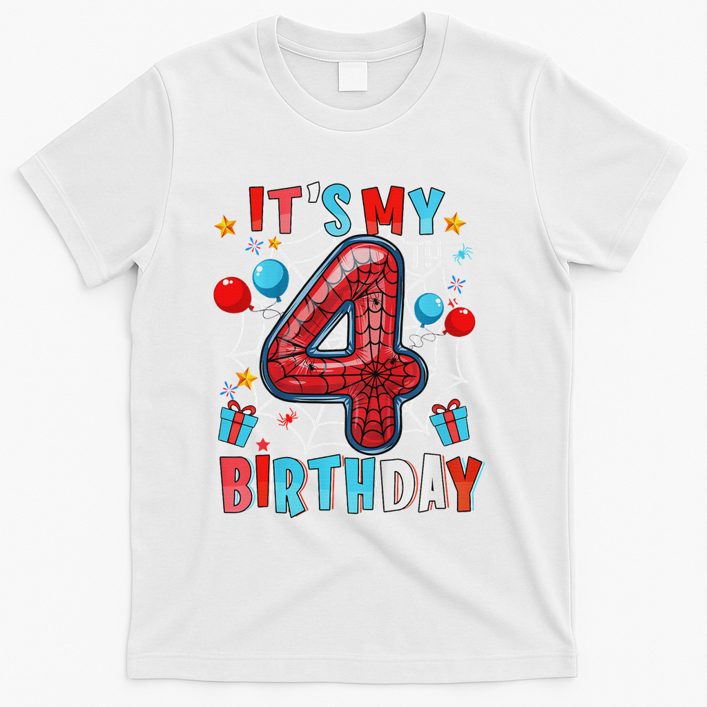 It's My 4th Birthday Spider Web Theme Party 4 Years Old product image 2